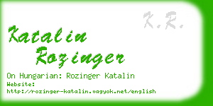 katalin rozinger business card